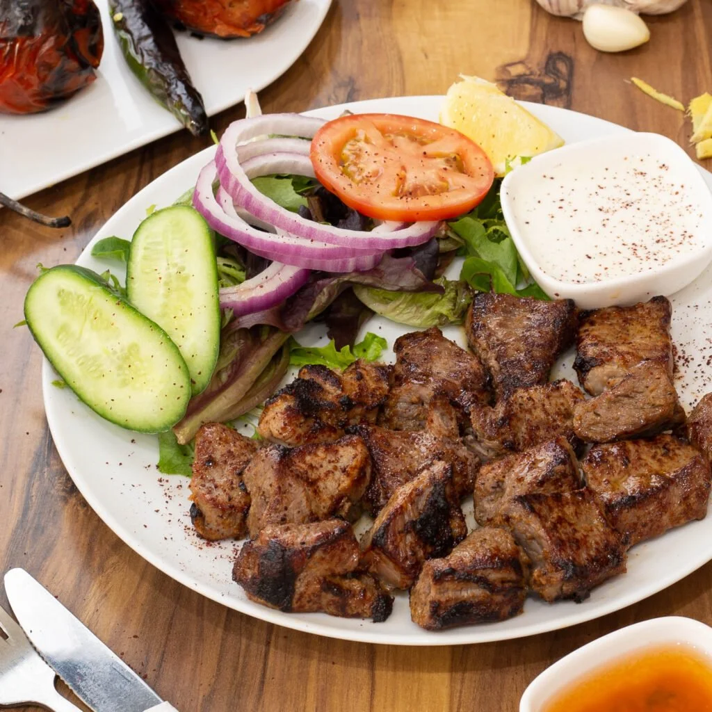 Succulent and flavorful tikka kebab with spices and herbs