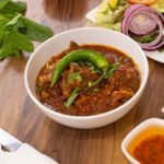 Fragrant and spicy lamb curry with tender meat and vegetables. A tasty afghan cuisine.