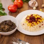 Fragrant and fluffy palow rice with saffron and barberries