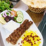 Delicious Afghan shami kebab & rice dish with fragrant spices